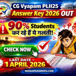 CG Vyapam PLII25 Answer Key 2026 OUT