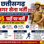 CG Nagar Sena Recruitment 2025