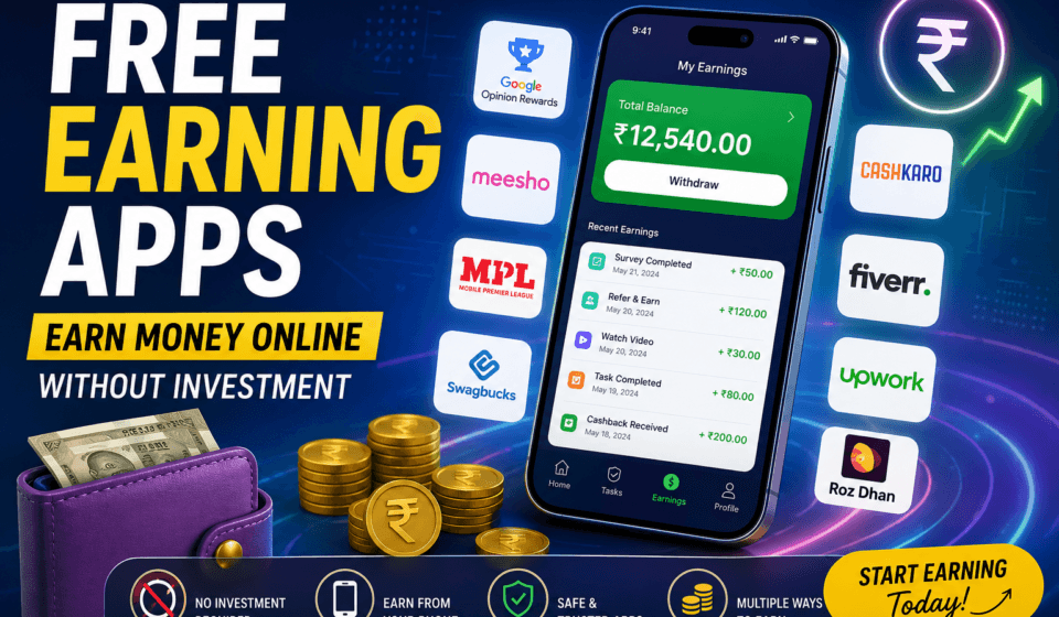 Free Earning Apps in 2026: Best Apps to Earn Money Online Without Investment Free Earning Apps in 2026
