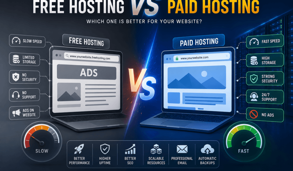 Free Hosting vs Paid Hosting: Which One Should You Choose in 2026? Free Hosting vs Paid Hosting Which Is Better in 2026