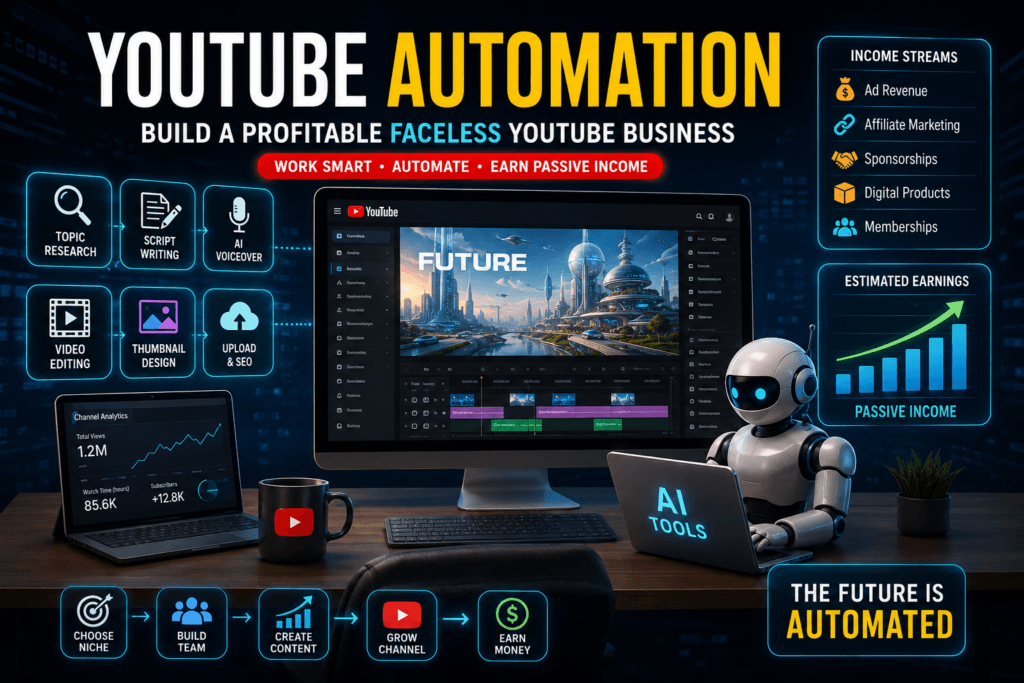 YouTube Automation Guide 2026 – Start and Grow a Faceless YouTube Business