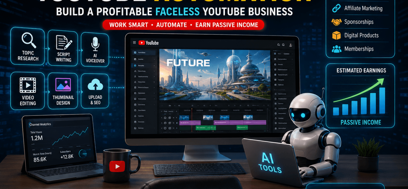YouTube Automation Guide 2026 – Start and Grow a Faceless YouTube Business