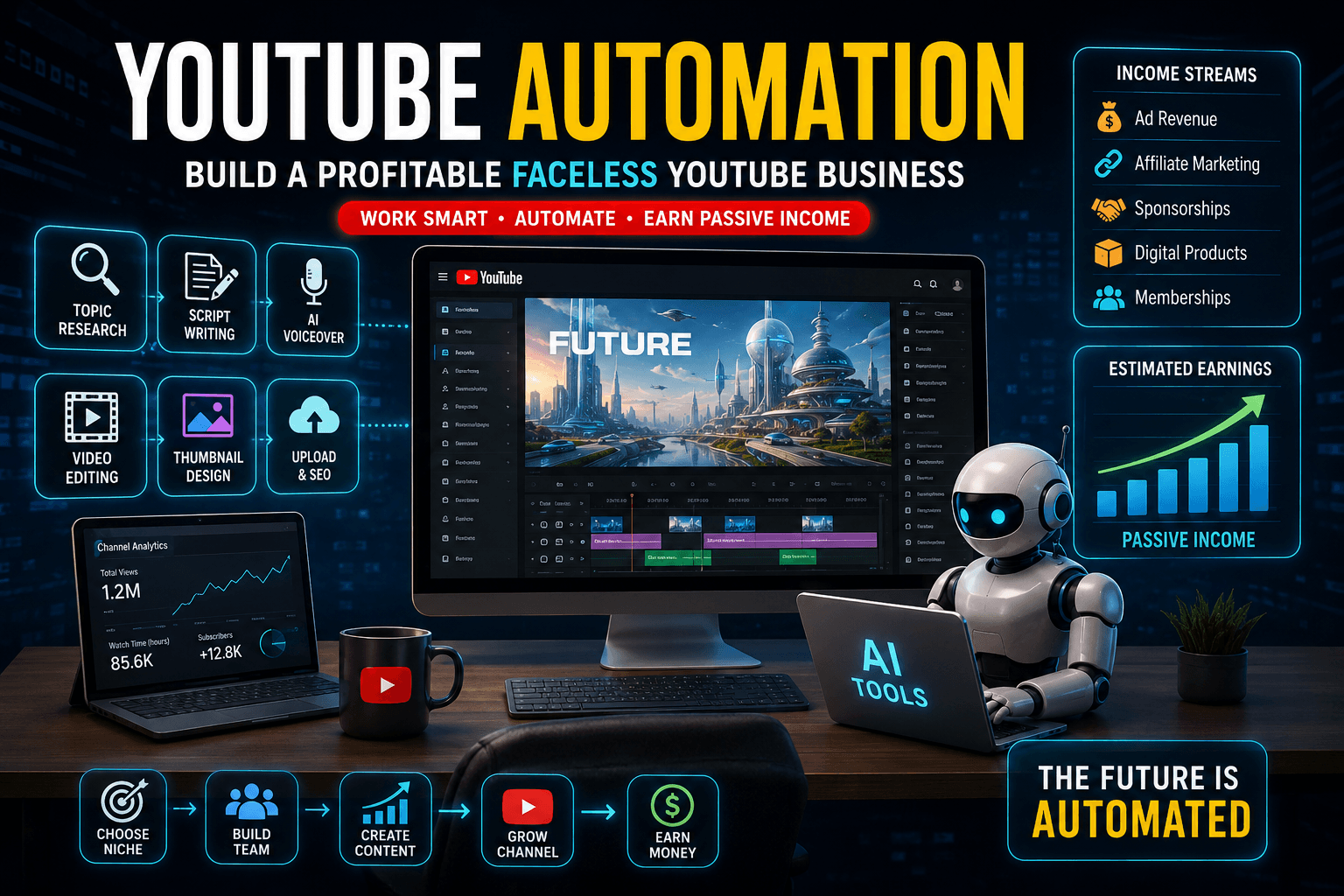 YouTube Automation: The Complete Guide to Building a Faceless YouTube Business in 2026