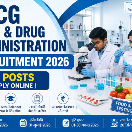 CG Food & Drug Administration Recruitment 2026 Notification Released