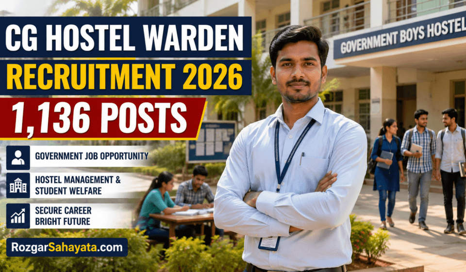 CG HOSTEL WARDEN RECRUITMENT 2026