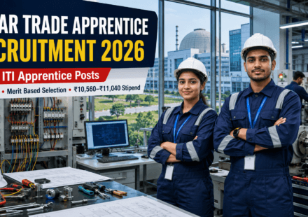 IGCAR Trade Apprentice Recruitment 2026