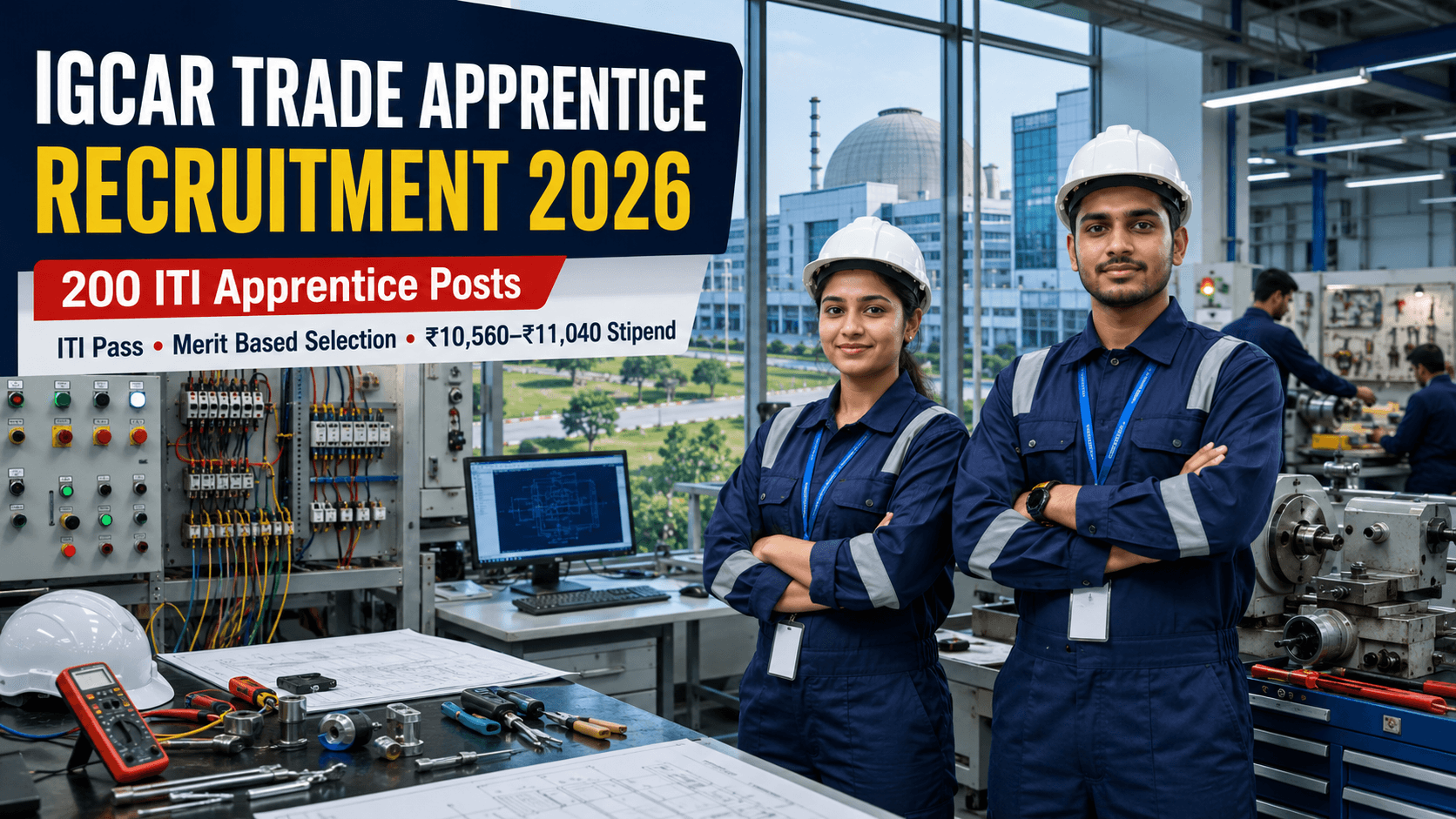 IGCAR Trade Apprentice Recruitment 2026: 200 Posts, Apply Online