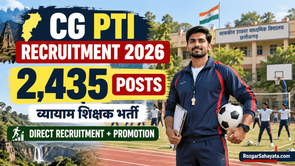 CG PTI Recruitment 2026 2435 Posts Vyayam Shikshak Bharti