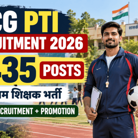 CG PTI Recruitment 2026 2435 Posts Vyayam Shikshak Bharti