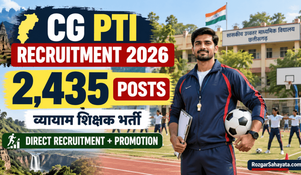 CG PTI Recruitment 2026 2435 Posts Vyayam Shikshak Bharti