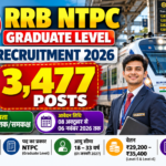 RRB NTPC Graduate Recruitment 2026: 3,477 Posts, Apply Online